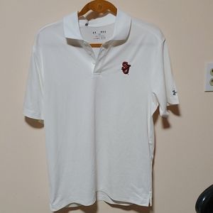 St. John's Univ white Under Armour polo size M
